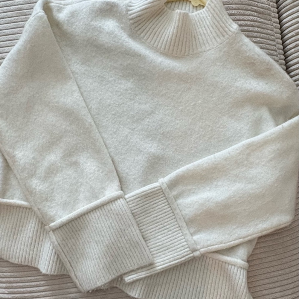 Marled Soft Cream Turtleneck Sweater